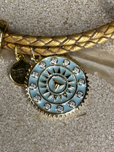 Charm Bracelet on Leather Braided Adjustable Cord