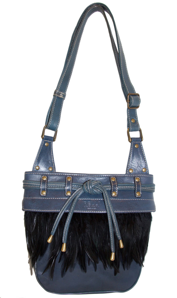 バッグ The virgins feather triming shoulder bag Attachable Black Feather Trim for Christina Cross Body Bag – Pelli