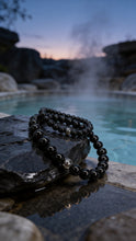 Genuine Black Onyx & Hematite Accent Bead Bracelet