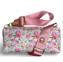 Madison Floral Leather Convertible Clutch- Two straps