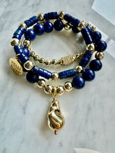 Blue Lapis Trio Bracelet Stack