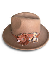 Wool Blend Fedora with Leather trim