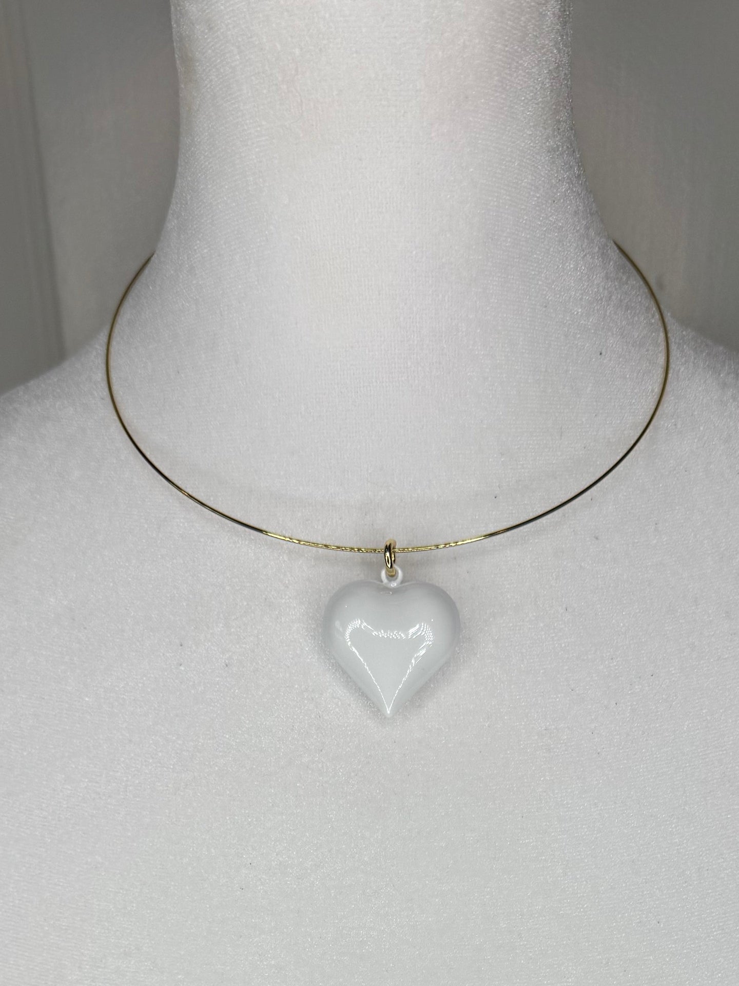 Jennifer Puff Heart Necklace