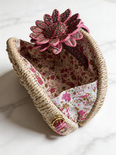 Flower Power Natural Straw Convertible Clutch