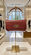 Maxi Bag - Red Croc Embossed Leather