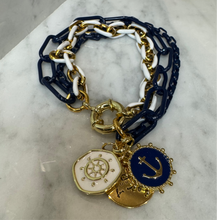 Enamel Chain & Charm Bracelet