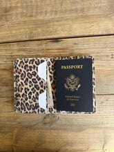Passport Wallet-Leopard Leather