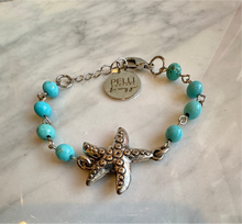 Turquoise Howlite and Star Bracelet