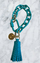 Enamel Bracelet with leather tassel