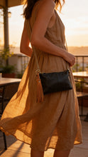 Color Block Leather Convertible Clutch