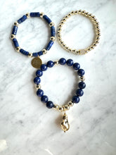 Blue Lapis Trio Bracelet Stack