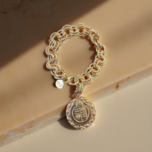 Double Ring Link Coin Bracelet