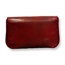 Maxi Bag - Red Croc Embossed Leather