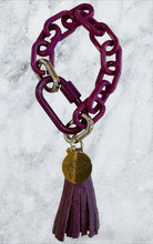 Enamel Bracelet with leather tassel
