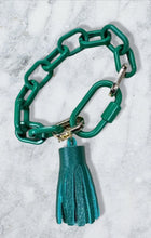 Enamel Bracelet with leather tassel