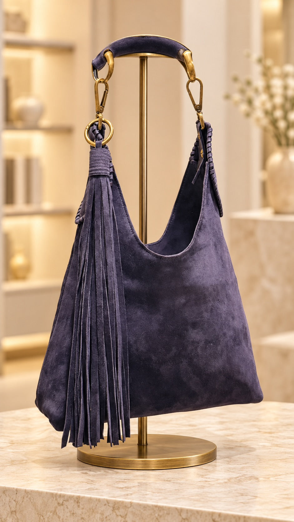 The Hope Hobo- Midnight Suede