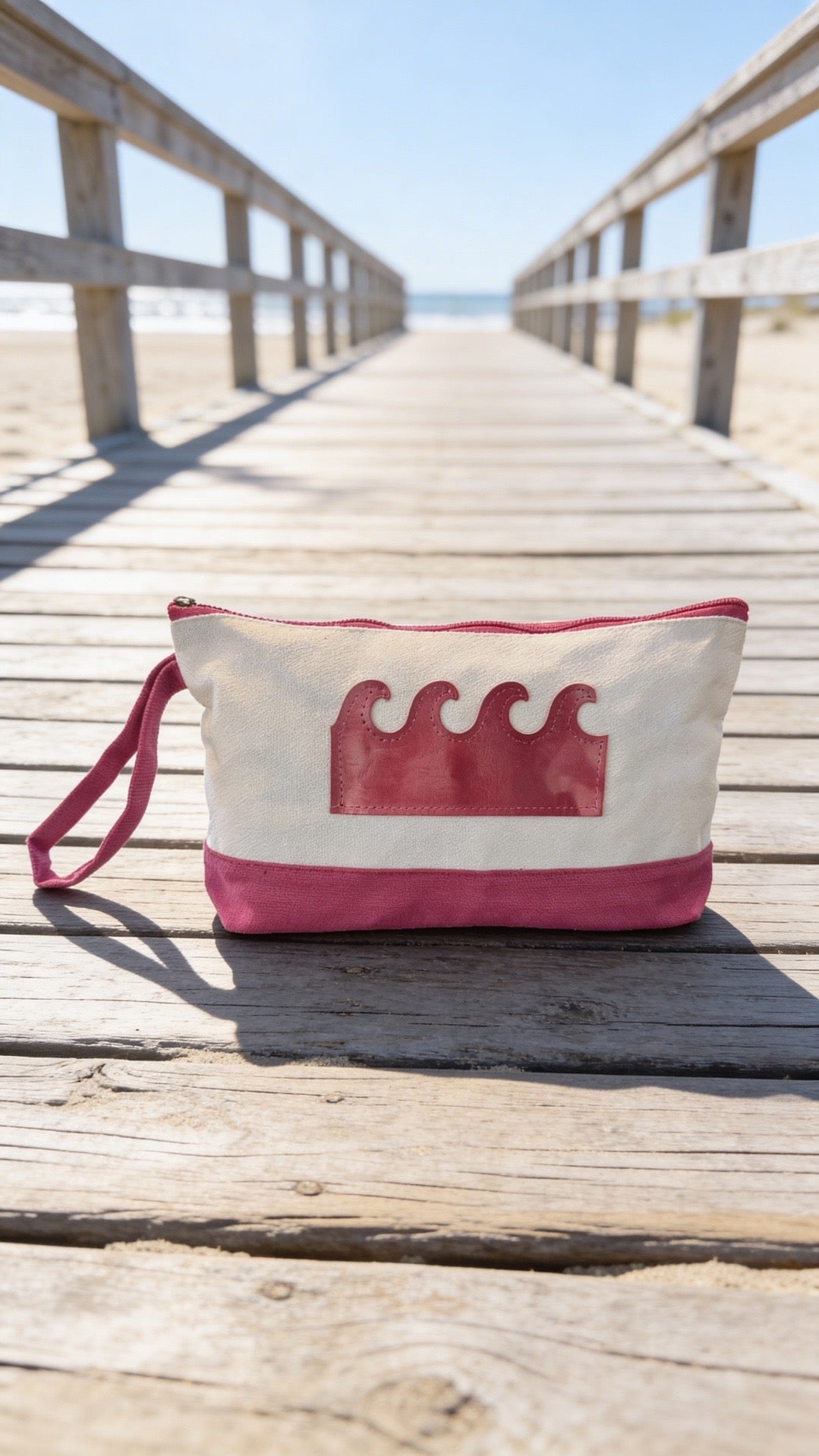 Seaside Canvas Wristlet