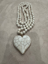 Heart Howlite beaded necklace