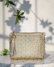 Sammy- Beige & Gold Croc