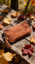 Abbey Convertible Clutch- Orange Leather