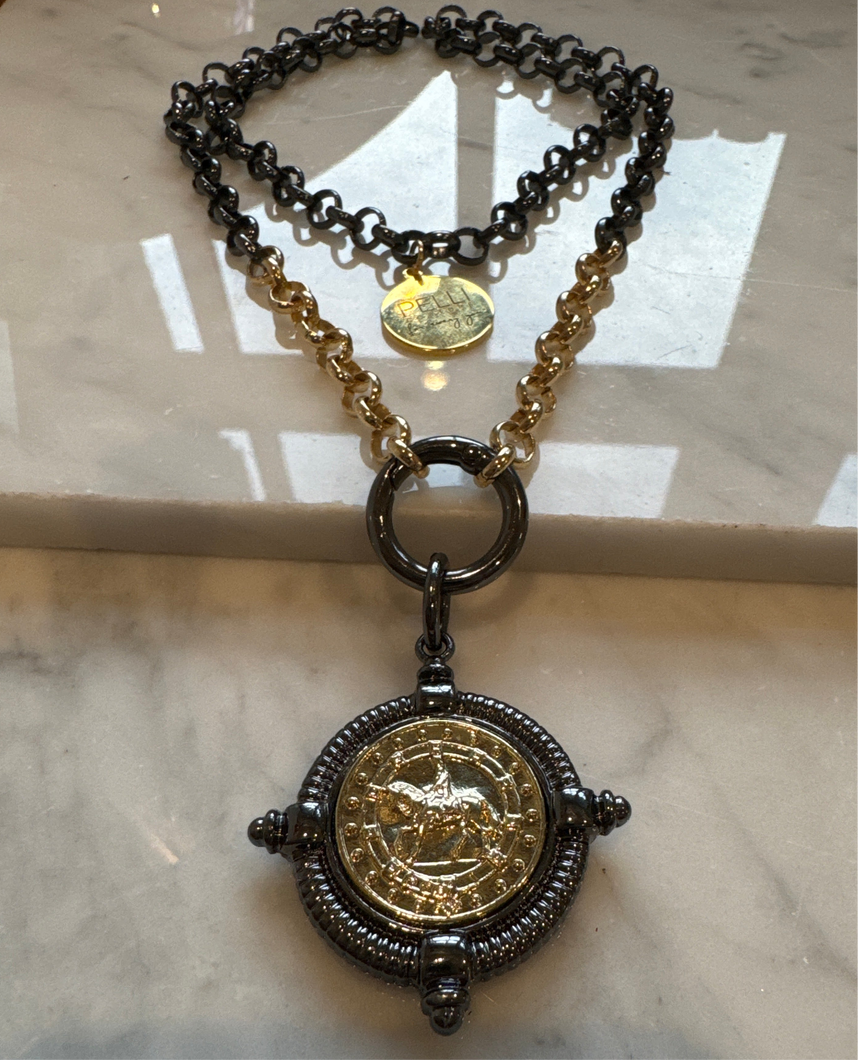 Coin Equestrian Necklace