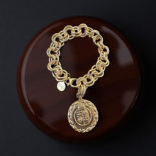 Double Ring Link Coin Bracelet