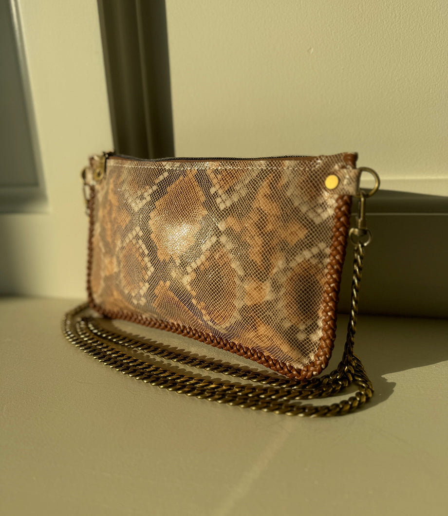 Abbey 3-Way Convertible Clutch w/ HandBraiding