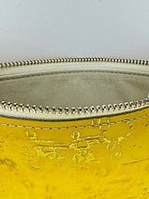 Abbey- Yellow & Gold Embossed Leather