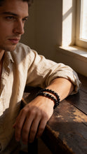 Genuine Black Onyx & Hematite Accent Bead Bracelet