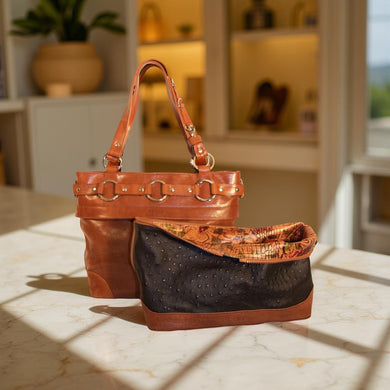 Jessica Tote Bag System -Tote plus a FREE Jessica Black/Brown reversible cover Flash sale 40% OFF