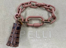 Enamel Bracelet with leather tassel