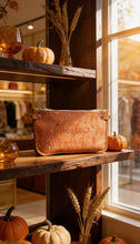 Abbey Convertible Clutch- Orange Leather