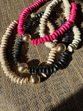 Jackie Wooden Necklace w/ Brushed Brass Bead