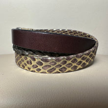 Multi Texture Leather Bracelet-Brown