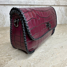 Midi Braided Convertible Clutch- Brick Red Italian Leather