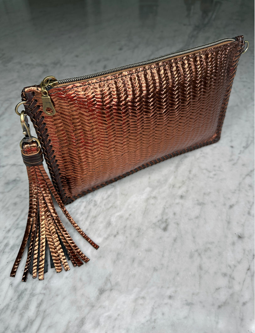 Abbey Pillow - Braided Woven Embossed Clutch