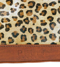 Jessica Tote Bag- Reversible Cover Attachment -Blue suede/Leopard Hair-On