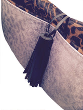 Mia Reversible Hobo-Giraffe Print Hair-On/ Grey Embossed Leather Animal Print
