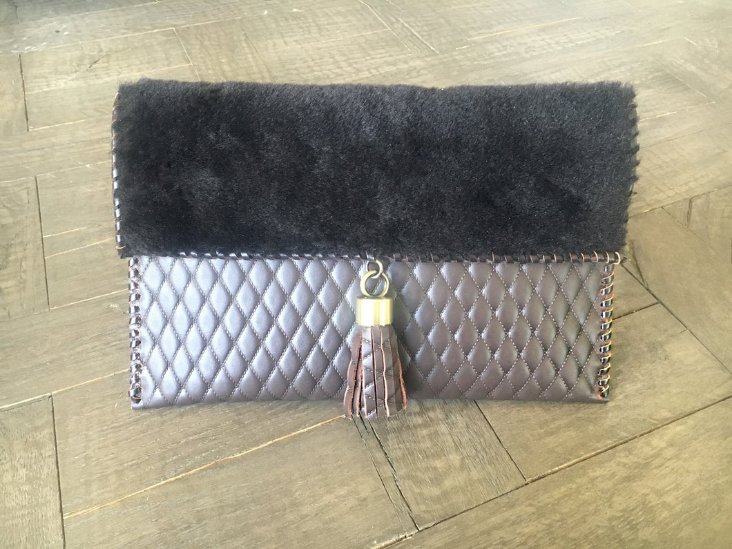 Rosalie Shearling Clutch