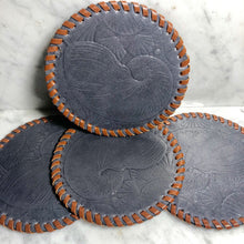 Leather Embossed Coaster Set