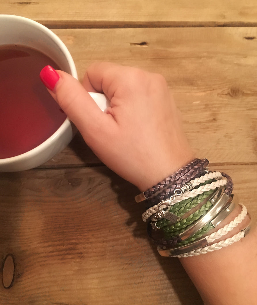 Kayley Braided Bar Wrap Bracelet