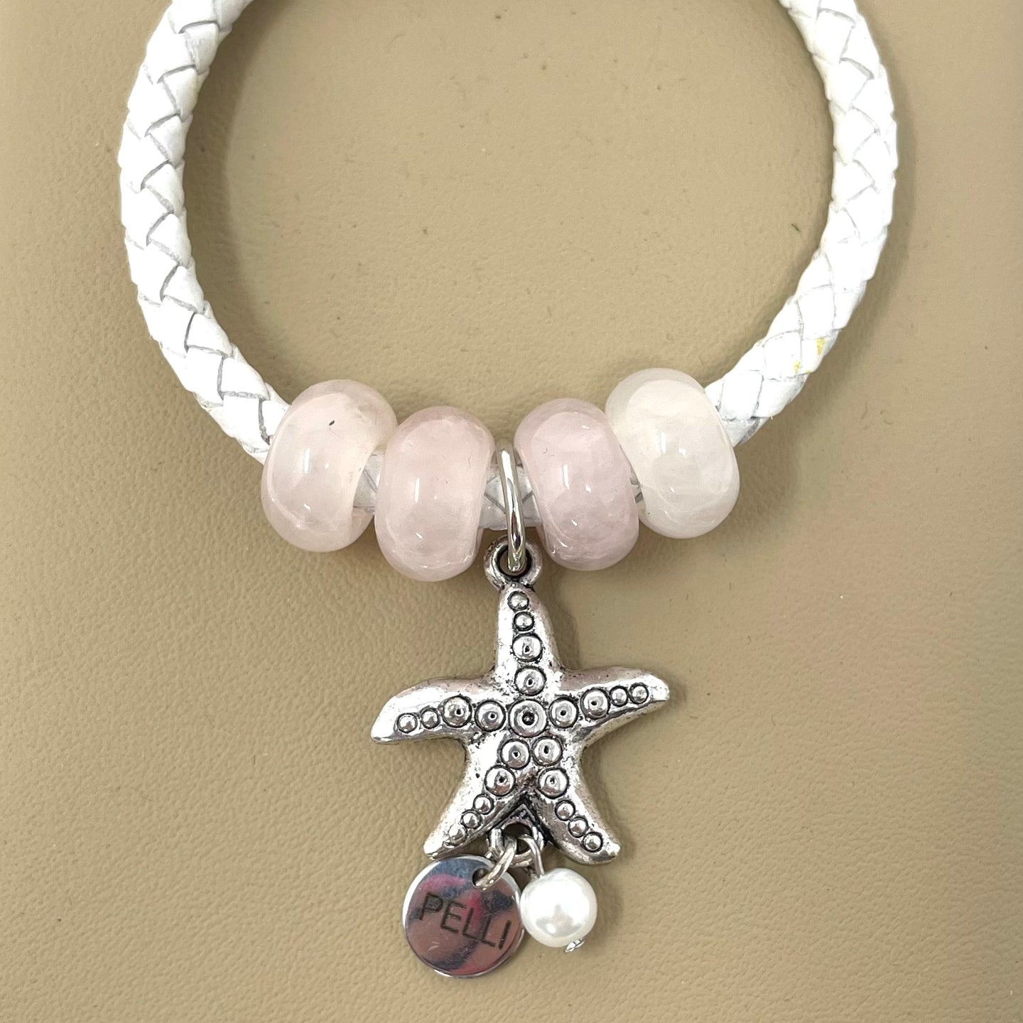 Rose Quartz and Starfish Bracelet
