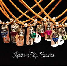 Leather Tag Chokers