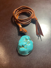 Turquoise Howlite Semi Precious Pendant Necklace