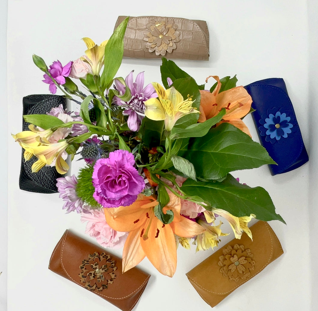 Blossom Leather Sunglass Case